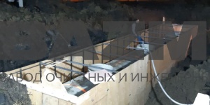 Производство и монтаж КНС и очистных сооружений 30 л/сек при высоком уровне грунтовых вод за 18 часов без водопонижения